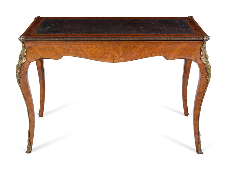 A Louis XV Style Gilt Bronze Mounted Marquetry Tric-Trac Table