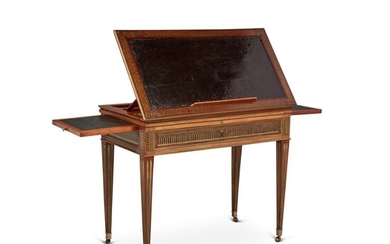 A Louis XVI Brass-Mounted Mahogany Architect's Table, Late 18th Century
