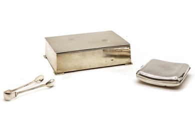 A Mappin & Webb silver cigarette box