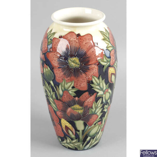 A Moorcroft pottery vase, in Pheasant's Eye pattern.