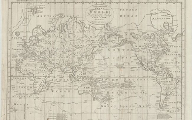 "A New and Complete Chart of the World; Displaying the Tracks of Captn. Cook, and Other Modern Navigators", Bowen, Thomas