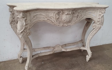 A PAINTED CONSOLE TABLE