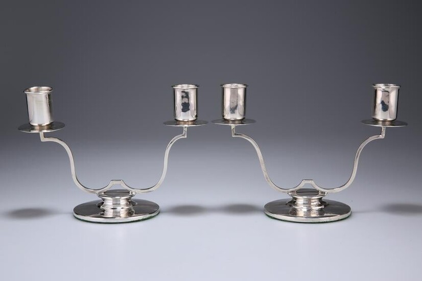 A PAIR OF GEORGE VI SILVER TWO-LIGHT