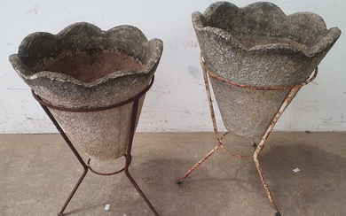 A PAIR OF MID-CENTURY PLANTERS