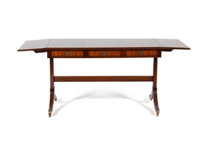 A Regency Style Inlaid Mahogany Sofa Table