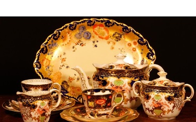 A Royal Crown Derby Imari 3788 pattern teapot, sucrier and c...