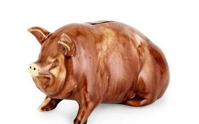 A SCOTTISH POTTERY PIG MONEYBOX BY MORRISON & CRAWFORD