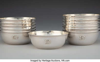 A Set of Twelve Clemens Friedell Sterling Silver Bowls (early 20th century)