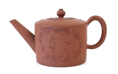 A Staffordshire Red Stoneware Teapot and Cover, circa 1750, of...