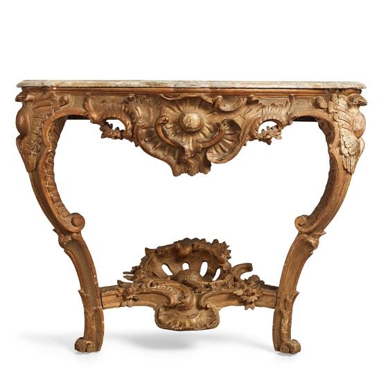 A Swedish Rococo 18th century console table.