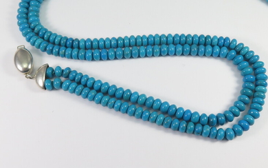A TURQUOISE TWO-ROW NECKLACE