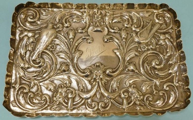 A Victorian Silver Rectangular Shaped Tray having all over...
