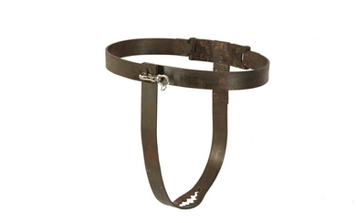 A WROUGHT IRON CHASTITY BELT, 20TH CENTURY