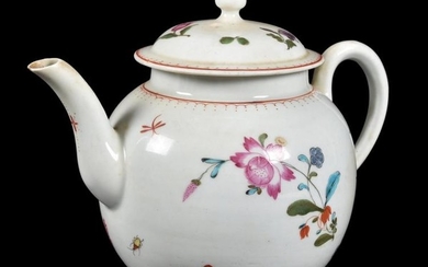 A Worcester polychrome teapot and cover