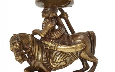 A brass statue of Vizagapatam soldier on...