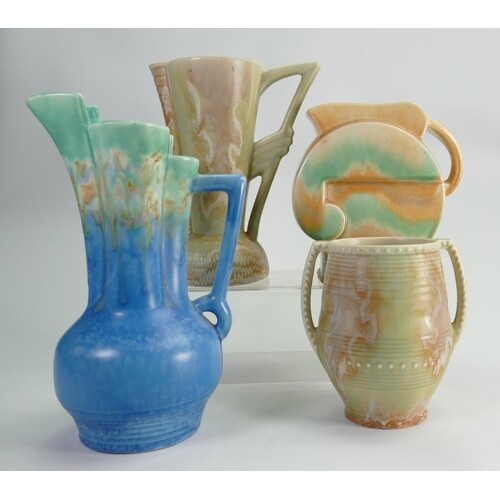 A collection of Beswick Ware Art Deco style jugs: (4)
