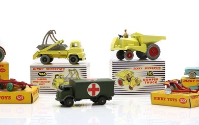 A collection of Dinky die cast toys