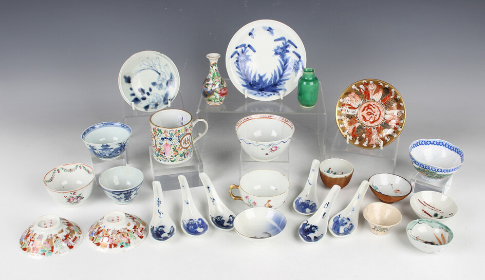 A collection of assorted Chinese and Japanese teaware, 18th century and later, including an export p