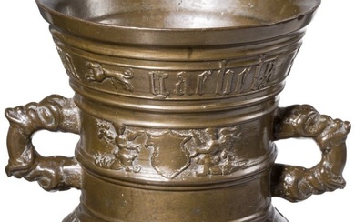 A fine Renaissance mortar by the Hachmann workshop in Cleves, dated 1613