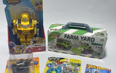 A group of robot, car etc. toys