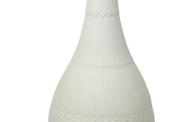 A large Modernist white glazed vase