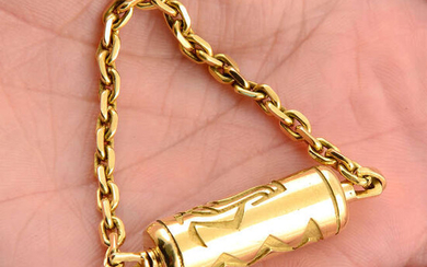 A mid 20th century 18ct gold key fob, by Cartier.