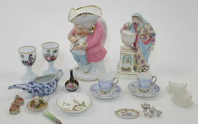 A mixed group of porcelain and glass collectibles, 18th - 20th centuries,...