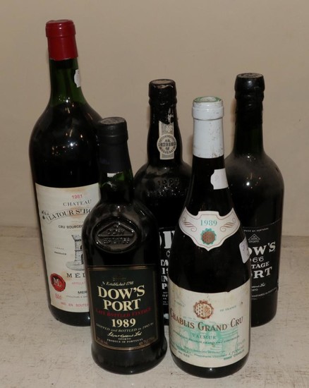 A mixed parcel of wine comprising: Dow's 1966 Vintage Port...