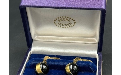 A pair of Georg Jensen 18ct gold, cuff links, with an approx...
