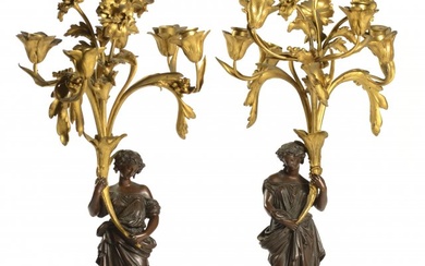 A pair of Louis XV style candelabra