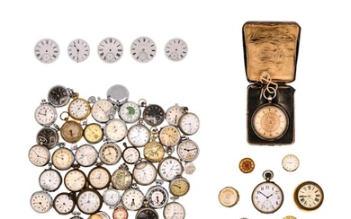 A quantity of pocket watches and movements for repair or spa...