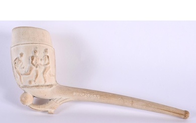 AN UNUSUAL ANTIQUE CONTINENTAL MEERSCHAUM PIPE of Sporting i...