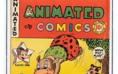 ANIMATED COMICS #1 * CGC 3.0 * Pre-B.G. EC Obscurity