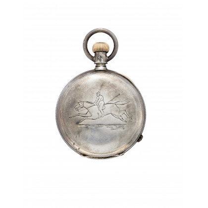 ANONYMOUS Gent's silver savonnette pocket watch Early 20th century Manual wind movement White dial with Roman numerals, auxiliary dial Case…Read more