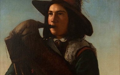 ANONYMOUS PAINTER XIX Century The bagpiper Oil on canvas,...