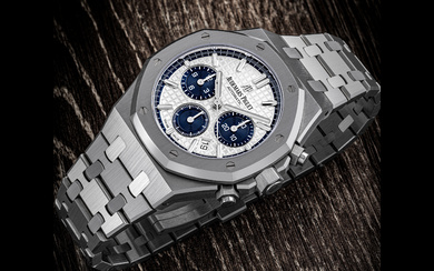AUDEMARS PIGUET. A STAINLESS STEEL AUTOMATIC CHRONOGRAPH WRISTWATCH WITH DATE AND BRACELET ROYAL OAK CHRONOGRAPH MODEL, REF. 26315ST