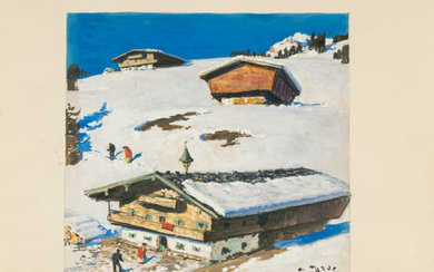 Alfons Walde 1891 Oberndorf – Kitzbühel 1958 Winter in Tirol