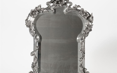 An Art Nouveau silver plated table mirror by...
