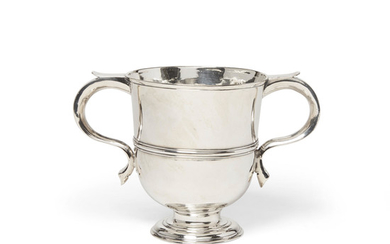 An English sterling silver loving cup