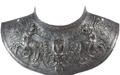 An Italian raised collar plate in Renaissance style, mid-19th century
