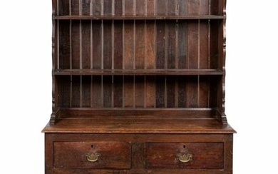 An Oak Welsh Dresser Height 69 x width 41 3/4 x depth