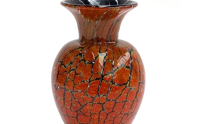 An art glass vase with impressed mark to base, 22.5cmH