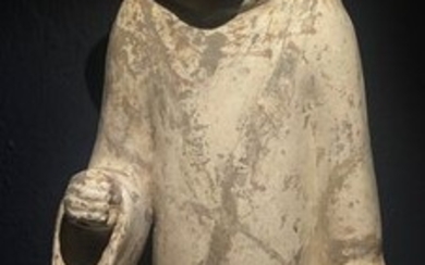 Ancient Chinese, Han dynasty Terracotta Big Warrior. 202 BC – 220 AD. 45,5 cm H.