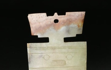 Ancient Chinese Jade Plaque, Possibly Liang Zhu
