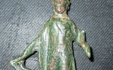 Ancient Greco-Roman Bronze Goddess Isis Pelagia - Hygeia - 78×10×45 mm - (1)