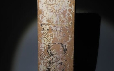 Ancient Greek carved ceramic Anatolian Clazomenae Sarcophagus Fragment. Mid 6th-mid 5th century BC. Ex. Christies. 45 cm H.