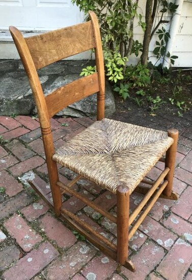 Antique 19th C Child or Doll Size Rocking Chair
