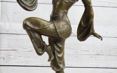Antique Art Deco Bronze Sculpture: Signed Chiparus Dancer, Vintage Theatre and Opera Drama Influence