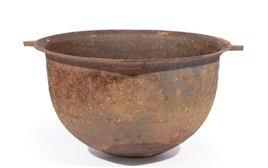Antique Cast Iron Indigo Pot