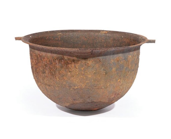 Antique Cast Iron Indigo Pot